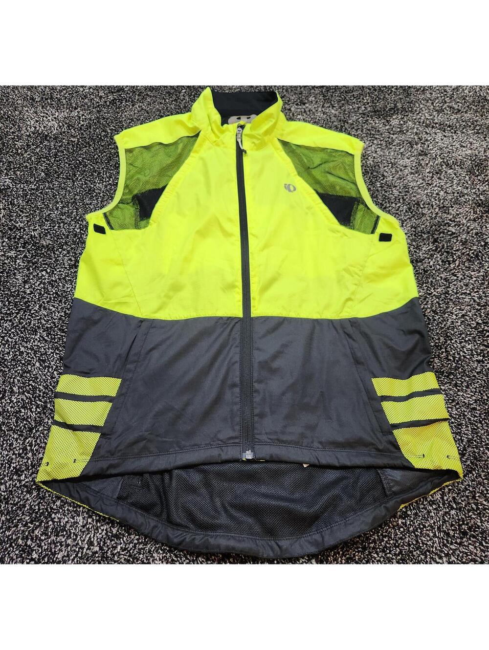 Pearl Izumi Elite Barrier Men’s Cycling Jacket Vest Full Zip Neon Yellow Medium